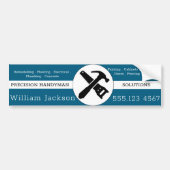 Modern handyman bouw custom logo bumpersticker (Voorkant)