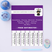 Modern handyman bouw custom logo flyer (Enkel)