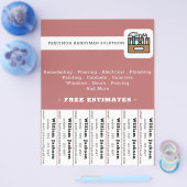 Modern handyman bouw custom logo flyer (Enkel)