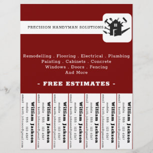 Modern handyman bouw custom logo flyer