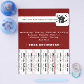 Modern handyman bouw custom logo flyer (Enkel)