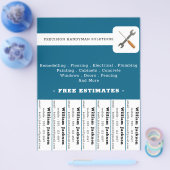 Modern handyman bouw custom logo flyer (Enkel)