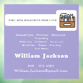 Modern handyman bouw custom logo raamsticker (Vel 3)