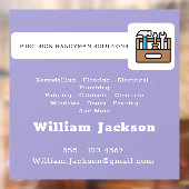 Modern handyman bouw custom logo raamsticker (Vel 2)