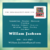 Modern handyman bouw custom logo raamsticker (Vel 3)