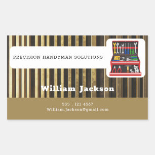 Modern handyman bouw custom logo rechthoekige sticker