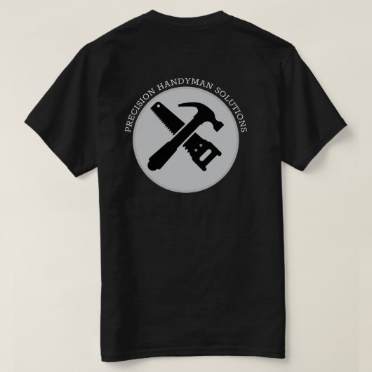Modern handyman bouw custom logo t-shirt (Design achterkant)