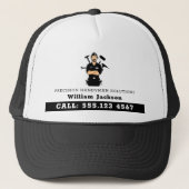 Modern handyman bouw custom logo trucker pet (Voorkant)