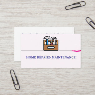 Modern handyman bouw custom logo visitekaartje