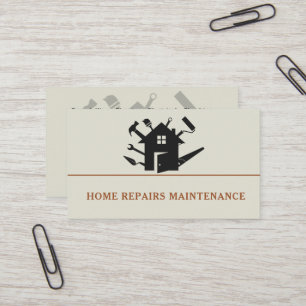 Modern handyman bouw custom logo visitekaartje