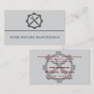 Modern handyman bouw custom logo visitekaartje