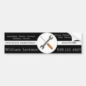 Modern handyman constructie aangepast logo bumpersticker (Voorkant)