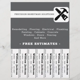 Modern handyman constructie aangepast logo flyer