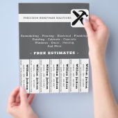 Modern handyman constructie aangepast logo flyer (Hand)