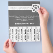 Modern handyman constructie aangepast logo flyer (Hand)