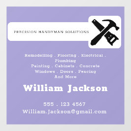 Modern handyman constructie aangepast logo raamsticker