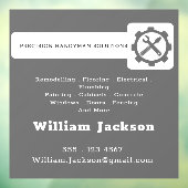 Modern handyman constructie aangepast logo raamsticker (Vel 3)