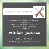 Modern handyman constructie aangepast logo raamsticker (Vel 3)
