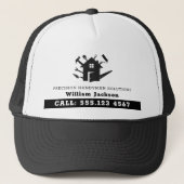 Modern handyman constructie aangepast logo trucker pet (Voorkant)