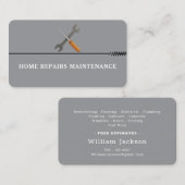 Modern handyman constructie aangepast logo visitekaartje (Voorkant / Achterkant)