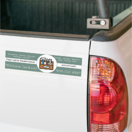 Modern handyman construction custom logo bumpersticker