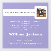 Modern handyman construction custom logo raamsticker (Vel)