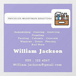 Modern handyman construction custom logo raamsticker