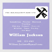 Modern handyman construction custom logo raamsticker (Vel)