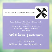 Modern handyman construction custom logo raamsticker (Vel 3)