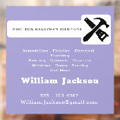 Modern handyman construction custom logo raamsticker (Vel 2)