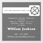 Modern handyman construction custom logo raamsticker (Vel)