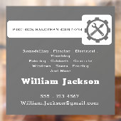 Modern handyman construction custom logo raamsticker (Vel 2)