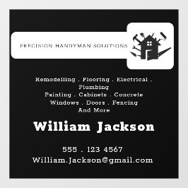 Modern handyman construction custom logo raamsticker