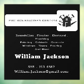 Modern handyman construction custom logo raamsticker (Vel 3)