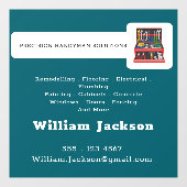 Modern handyman construction custom logo raamsticker (Vel)