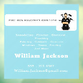 Modern handyman construction custom logo raamsticker (Vel 3)