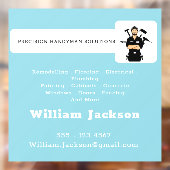 Modern handyman construction custom logo raamsticker (Vel 2)