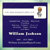 Modern handyman construction custom logo raamsticker (Vel 3)