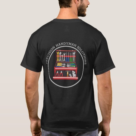 Modern handyman construction custom logo t-shirt (Achterkant)