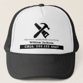 Modern handyman construction custom logo trucker pet (Voorkant)