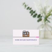 Modern handyman construction custom logo visitekaartje (Staand voorkant)