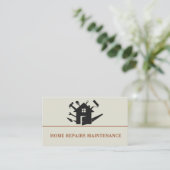 Modern handyman construction custom logo visitekaartje (Staand voorkant)