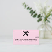 Modern handyman construction custom logo visitekaartje (Staand voorkant)
