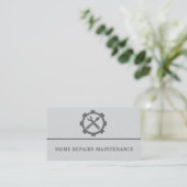 Modern handyman construction custom logo visitekaartje (Staand voorkant)