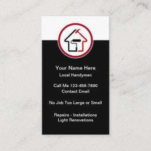 Modern Handyman Logo Zakelijke Kaarten Visitekaartje