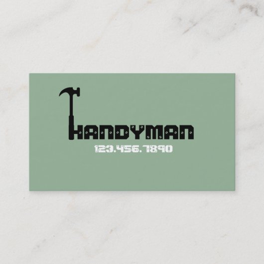 Modern Handyman Maintenance Visitekaartje (Voorkant)