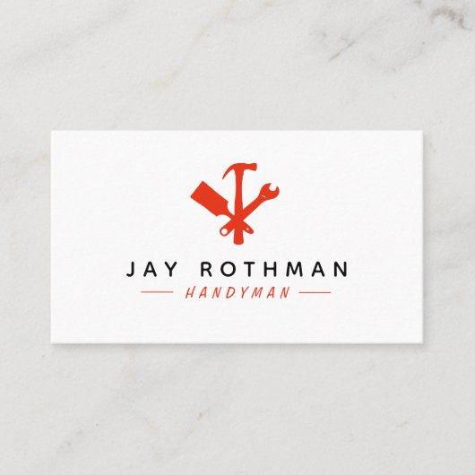 Modern Handyman Tools Home Improvement Visitekaartje (Voorkant)