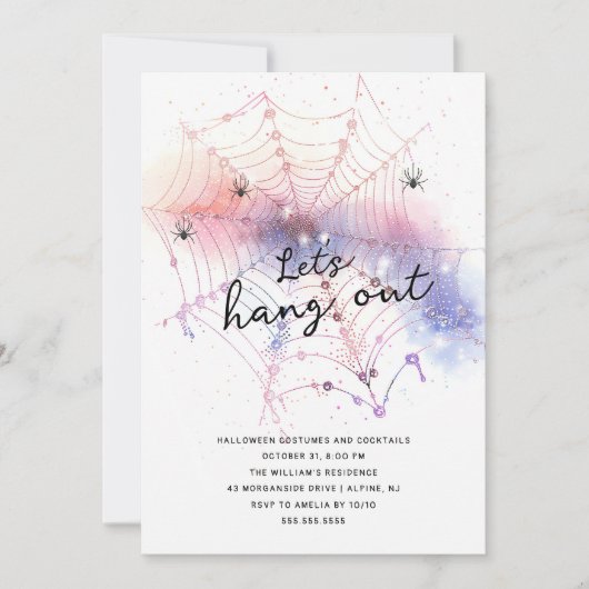 Modern Hang Out Halloween Party Kaart (Voorkant)