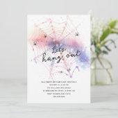 Modern Hang Out Halloween Party Kaart (Staand voorkant)