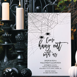 Modern Hang out met ons Spider Halloween Party Kaart